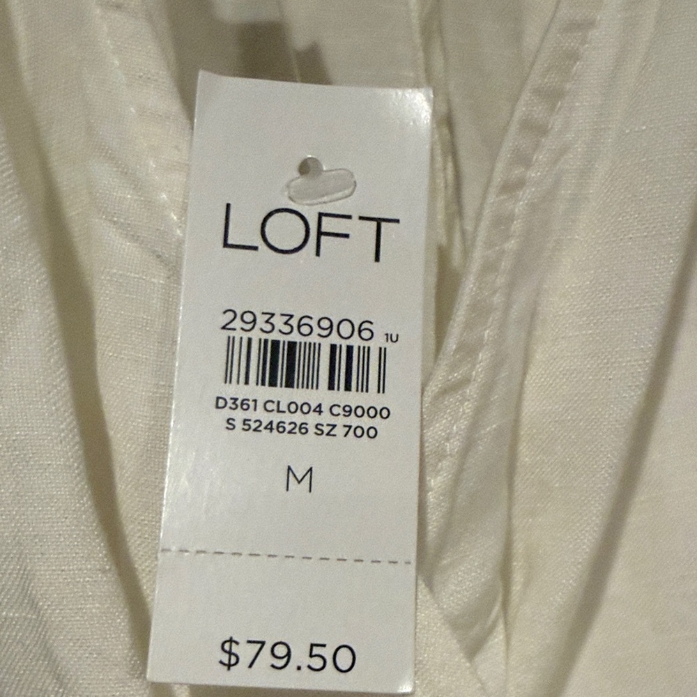 LOFT Cream V-Neck Romper - Picture 3 of 3